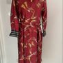 dress Bnwt Zara burgundy scarf print shirt dress with side slits small Image 4