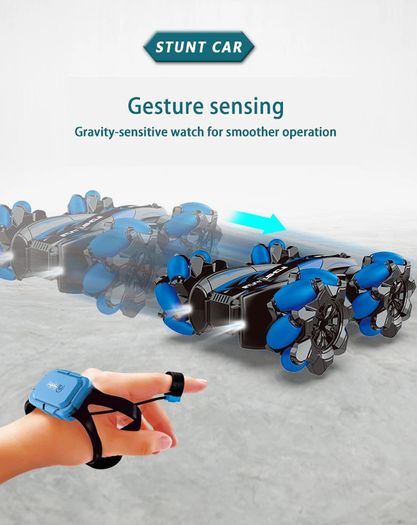 F1 Drift RC Car With Led Lights Music 2.4G Glove Gesture Radio Remote Control Spray Stunt Car 4WD Electric Children Toys