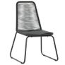 7 Piece Garden Dining Set PVC Rattan Black Image 2