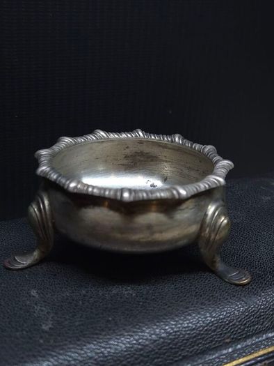 Antique Sterling Silver Salt Cellars Sheffield 1902 Cased Pair