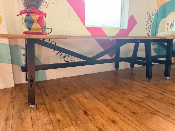 Solid wooden dining table - can seat up to 10