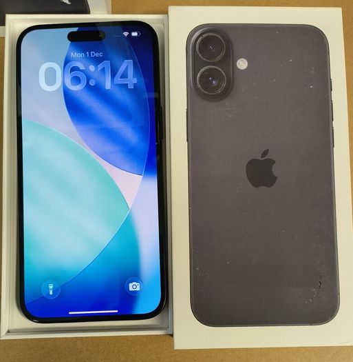 Apple iPhone 16 Plus, Black, 128GB, Factory Unlocked (Its Original Battery Life 100%), Little or Never Used