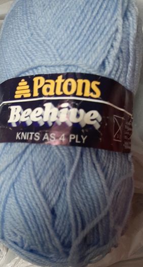 25%wool Lemon and Blue yarn knitting crochet crafts