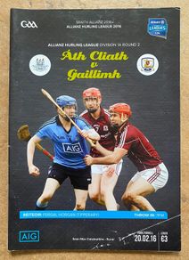 2016 Dublin v Galway - Allianz GAA National Hurling League Programme