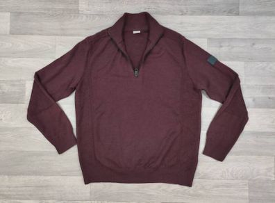 Bugatti Wool Blend Half Zip Jumper Mens Medium