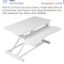 VIVO 81cm white standing desk converter with keyboard tray Image 2