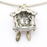 Cuckoo Clock Alpine Folk Collectors Silver Necklace Image 3