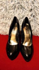 Saints Fashion Black Patent Heels Size UK 7 / EUR 40
