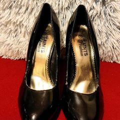 Saints Fashion Black Patent Heels Size UK 7 / EUR 40