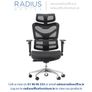 Dorsum Executive Ergonomic Full Mesh Office Chair with Headrest - Black Image 2