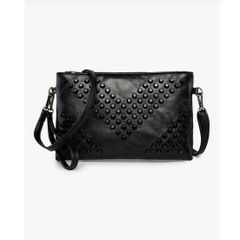 Fab Leather Look Bag with Black Studs