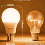 Light Bulb 60w Equivalent, B22 LED Bulbs Warm White 2700K, Non-Dimmable 9w Energy Saver Lightbulb, 806 Lumen, 3-Pack Image 3