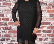 Beautiful Tulle Dress / Tunic Plisa D-or style Black