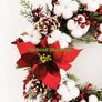 Cotton Flower Door Decoration Christmas Wreath 11.8 Inch Image 2