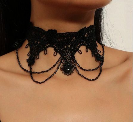 Goth Style Hoops + matching necklaces available