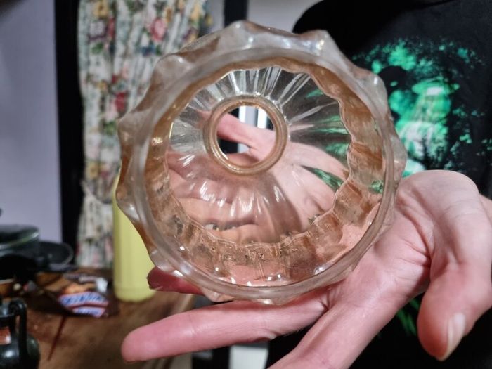 Vintage glass light fixtures