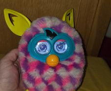 Hasbro 2012 Furby Boom Crystal Pink Purple White Cubes Edition - Fully working