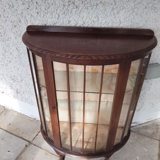 Vintage Bowfronted Display Cabinet