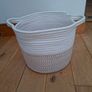 2 X Cream & Gold Storage Baskets Image 2