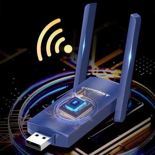 COMFAST Bluetooth+WiFi(1300Mbps) Dual Band (2.4G/5G) USB Adapter/Dongle+Hotspot - 2x3dbi Foldable External Antennas (Brand New/Warranty)