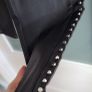 BANNED APPAREL Alternative Black Waxed Jeggings with Silver Studded Seams - Sz L (Fit 14-16UK) - Bnwt Rrp 89 Image 8
