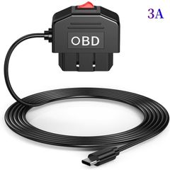 OBD To Type C Charger Power Cable For Dash Camera Car DVR 24h Parking Car Accessories Battery Protection