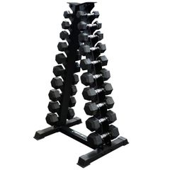 Hex Dumbbells 1kg - 10kg + Storage Rack