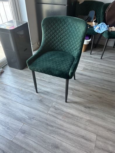 ez living dining chairs green velvet jasper x 2