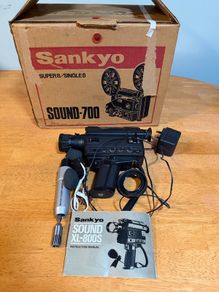 Sankyo Sound-700 Super 8 Projector and Sankyo Sound  XL-800S Film Camera.
