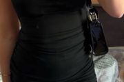 Size XS Black Ruched Halter Dress