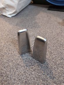Swedish salt and pepper shakers stainless steel