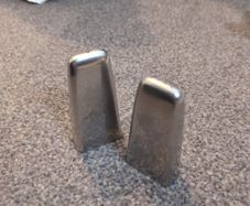 Swedish salt and pepper shakers stainless steel