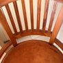 VIntage Art Deco Style Wooden Barrel Back Armchair Image 3