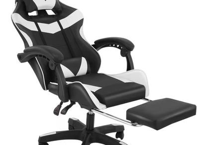 Gaming chair with footrest