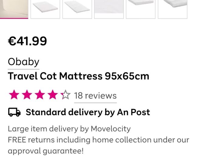Travel Cot mattress
