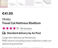 Travel Cot mattress