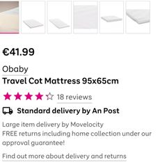 Travel Cot mattress