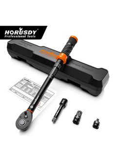3/8" Click Torque Wrench Ratchet Sq Drive Calibrated 6.8-61Nm 5-45Ft-Lb Case 4pc