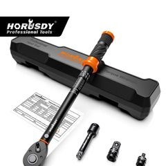 3/8" Click Torque Wrench Ratchet Sq Drive Calibrated 6.8-61Nm 5-45Ft-Lb Case 4pc