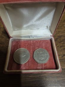 Irish Millenium Punt coin 2000 and 1988 50p