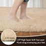 Lemon Rugs Living Room 120x160cm, Beige Area Rugs for Bedroom, Washable Anti Slip Extra Large Shaggy Soft Rug Fluffy Modern Floor Carpets Mat Beside Carpet for Kids Living Room Image 2