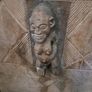 Vintage Hand Carved African Wooden Door Image 3
