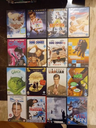 Jim Carrey Dvd Collection Bundle ace ventura truman show the mask etc