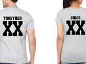 Together Since Your Date Couple T-shirts Great Gift Present For Valentines Day Idea