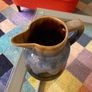 French glazed pottery wine jug 5" tall Image 3