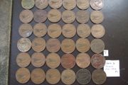 36 Irish coins x One Penny (1941-1952). Lot#1