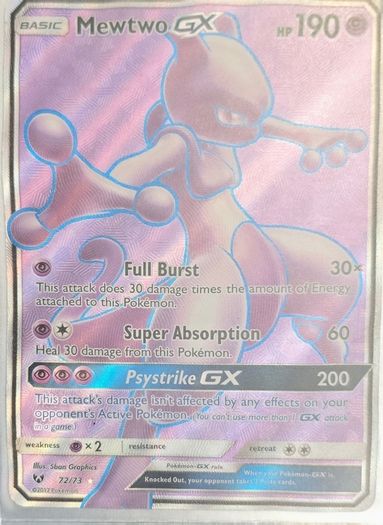 Pokemon Mewtwo GX near mint raw