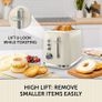 Bold Vanilla Cream 2-Slice Toaster with High-Lift and Wide Slots Cream and Silver Chrome MULTIPLE COLOURS AVAILABLE (FREE POSTAGE) Image 7