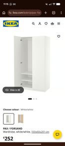 Ikea Pax Forsand Wardrobe in white