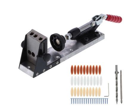 BRAND NEW Movable Pocket Hole System Jig Master Blind Hole Drilling Template Guide Kit Woodworking Set Woodworking Fixture